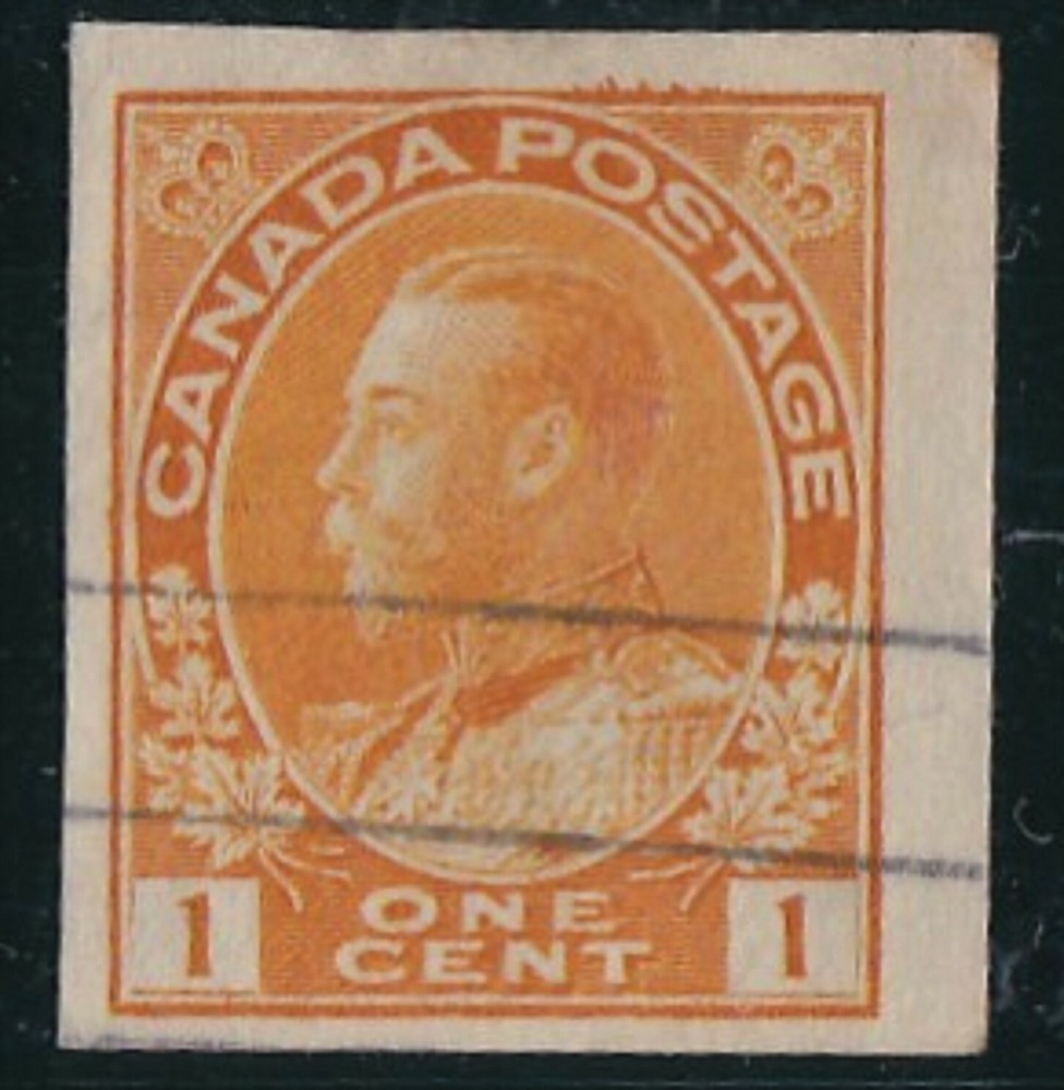 CANADA TYPE 1922 ORANGE YELLOW IMPERF
