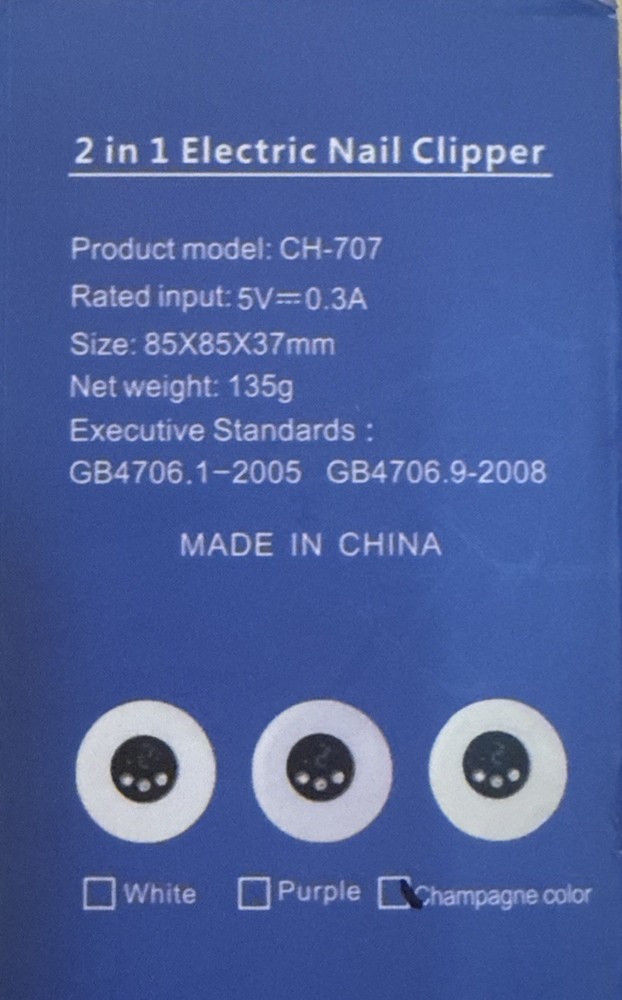 Multifunction Electric Nail File & Drill CH-707, Portable, Lighting