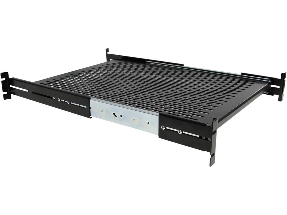 StarTech.com UNISLDSHF19 2U Adjustable Mounting Depth Vented Sliding Rack Mount