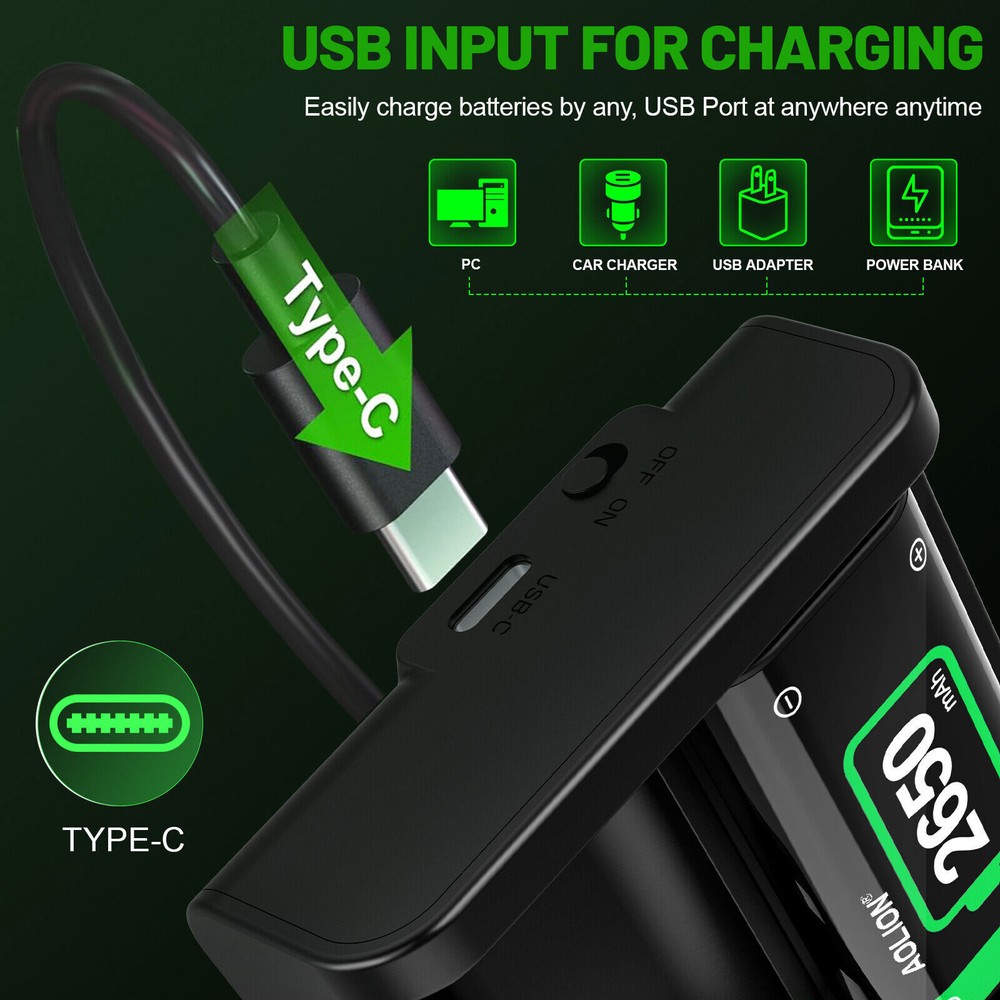 For Xbox One S X Controller 2x Rechargeable Battery Pack Charger Charging Cable