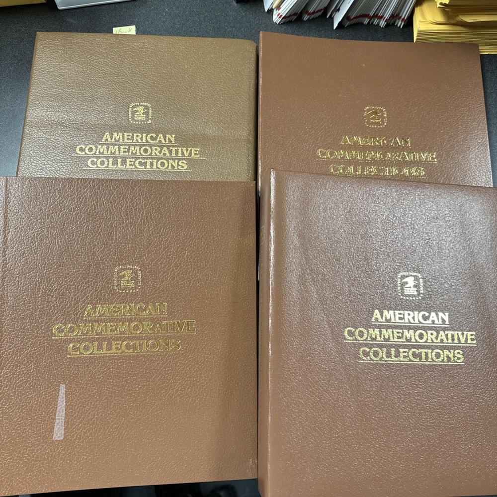 3X Used American Commemorative Collections Stamps Binders - Excellent Condition