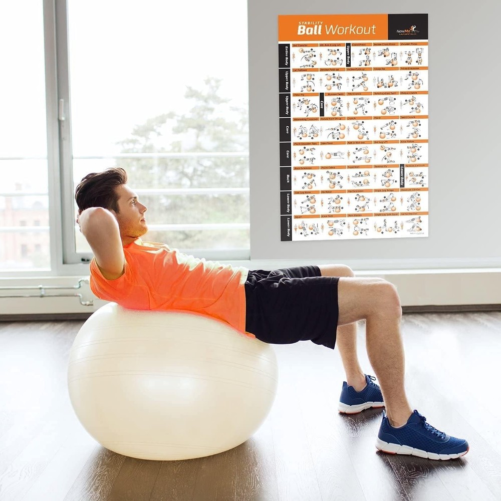 Workout Posters for Home Gym - Exercise Posters for Full Body Training Program