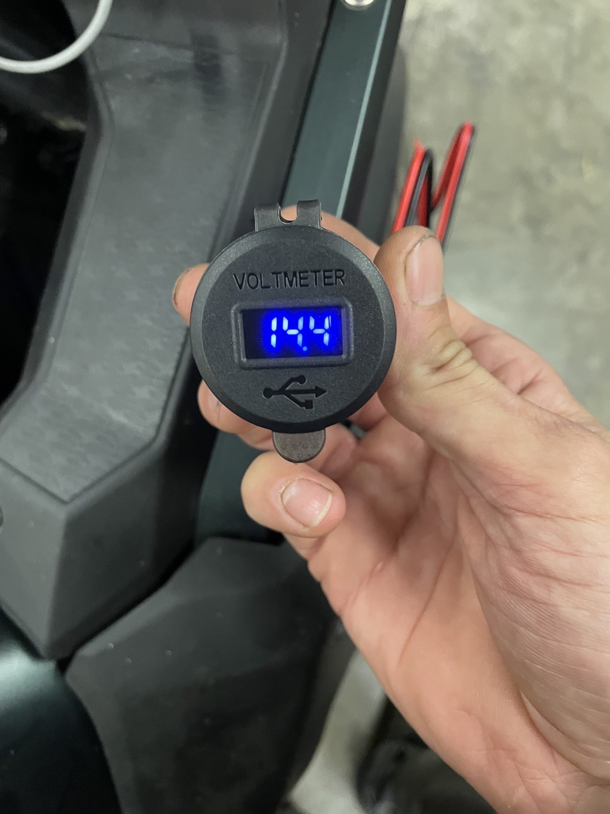 2022+ KLR 12v USB Charger w/Voltage display 30A Relay, Accessory Plug & Play Kit