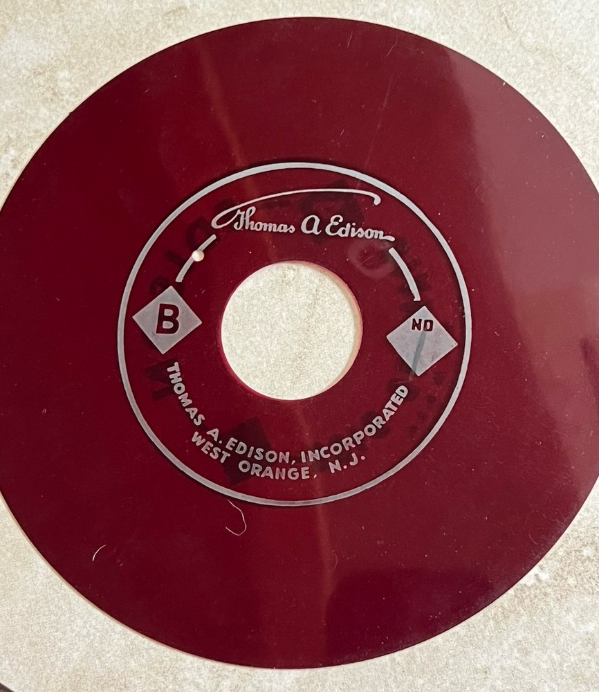 Lot Of 10 Ruby Red Edison Voicewriter Translucent Diamond Discs Untested