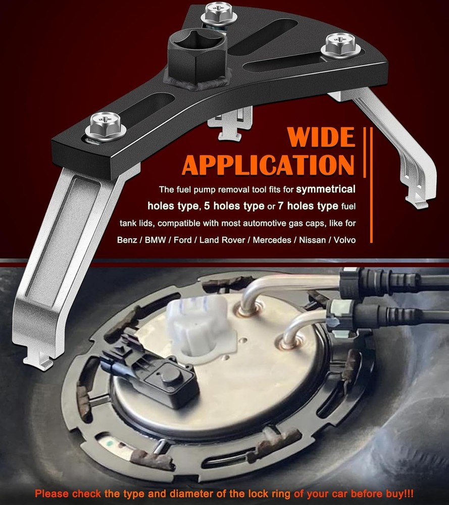 Adjustable Fuel Tank Lock Ring Tool Kit Universal Fuel Pump Ring Removal Tool