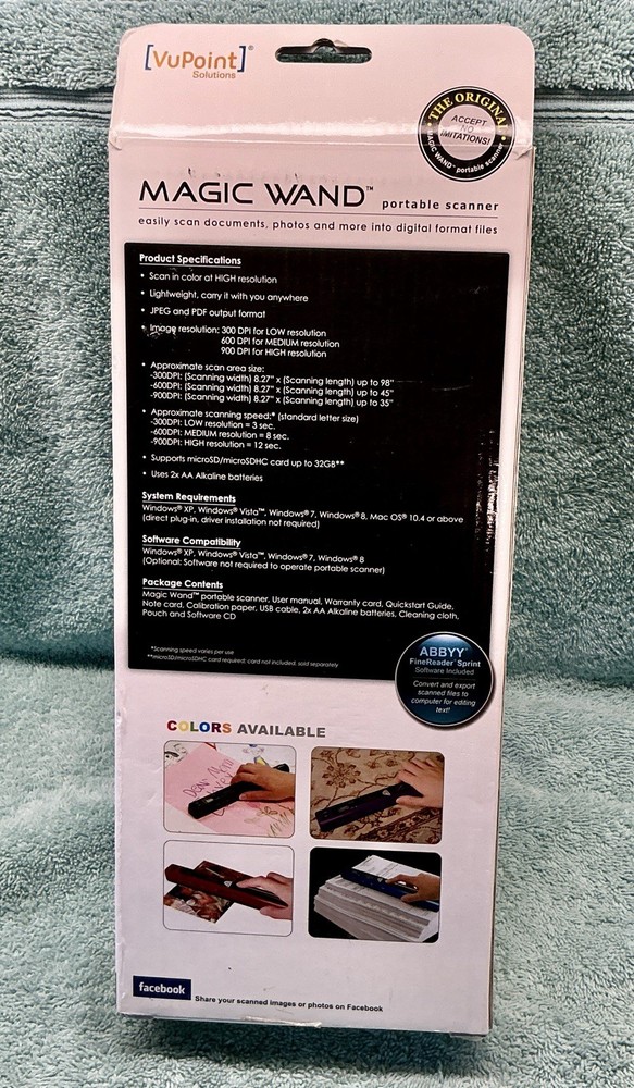 VuPoint Magic Wand PDS-ST415-VP Handheld Scanner