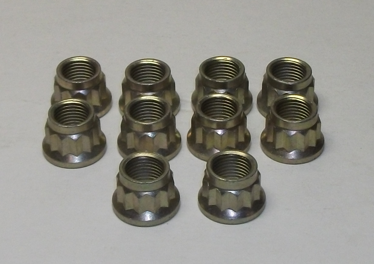 1/2-20 12 Point Jet Nuts Self Locking Extended Washer Flange Locknut 10 pcs.