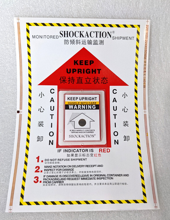 Shock Action Tilt Damage Gauge Rough Handling Indicator