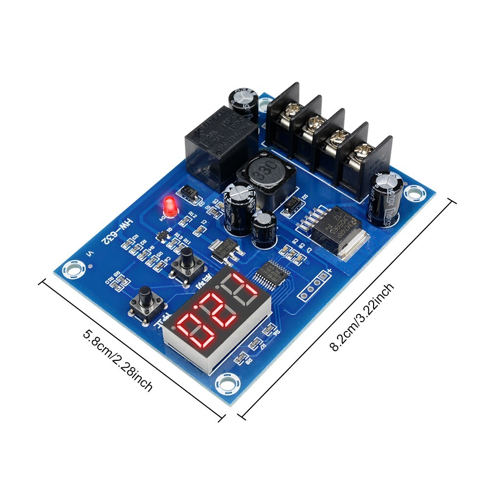12V - 24V Battery Charge Controller Protection Module w/ LED Voltmeter XH-M603