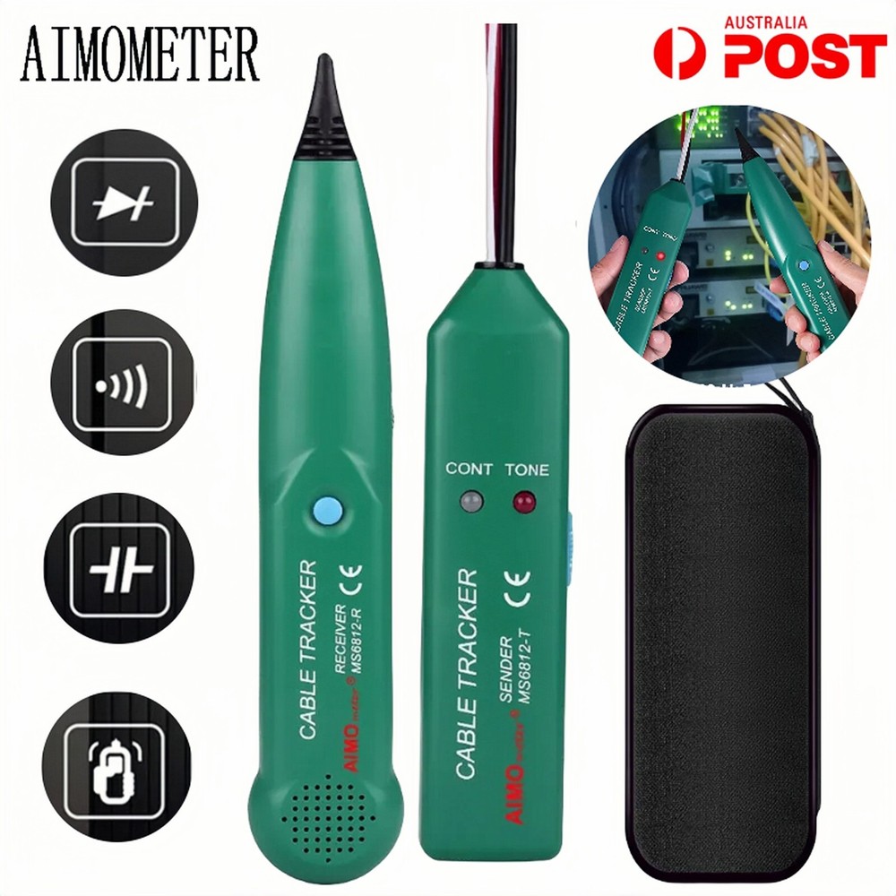AIMOMETER MS6812 Cable Tracker Professional Network Cable Tester Line Finder AU
