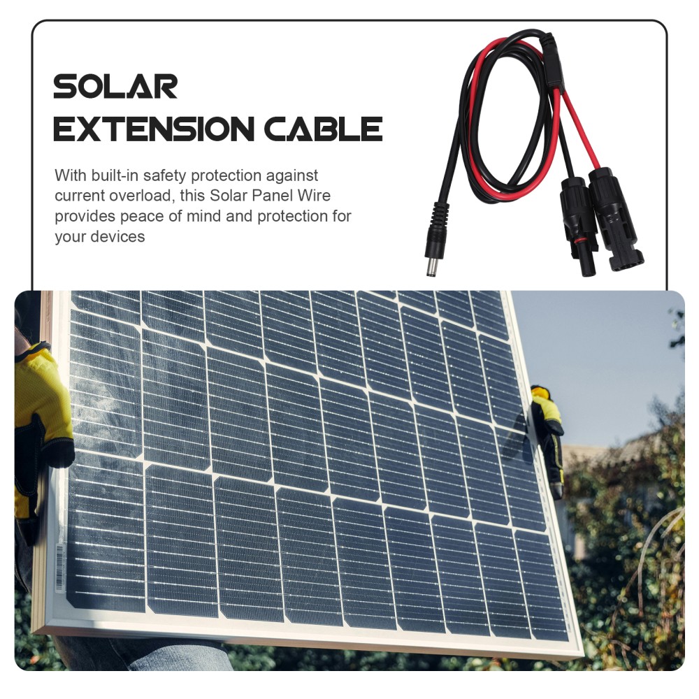 MC4 to DC5525 Connection Cable Solar Panel Adapter Connectors Converter