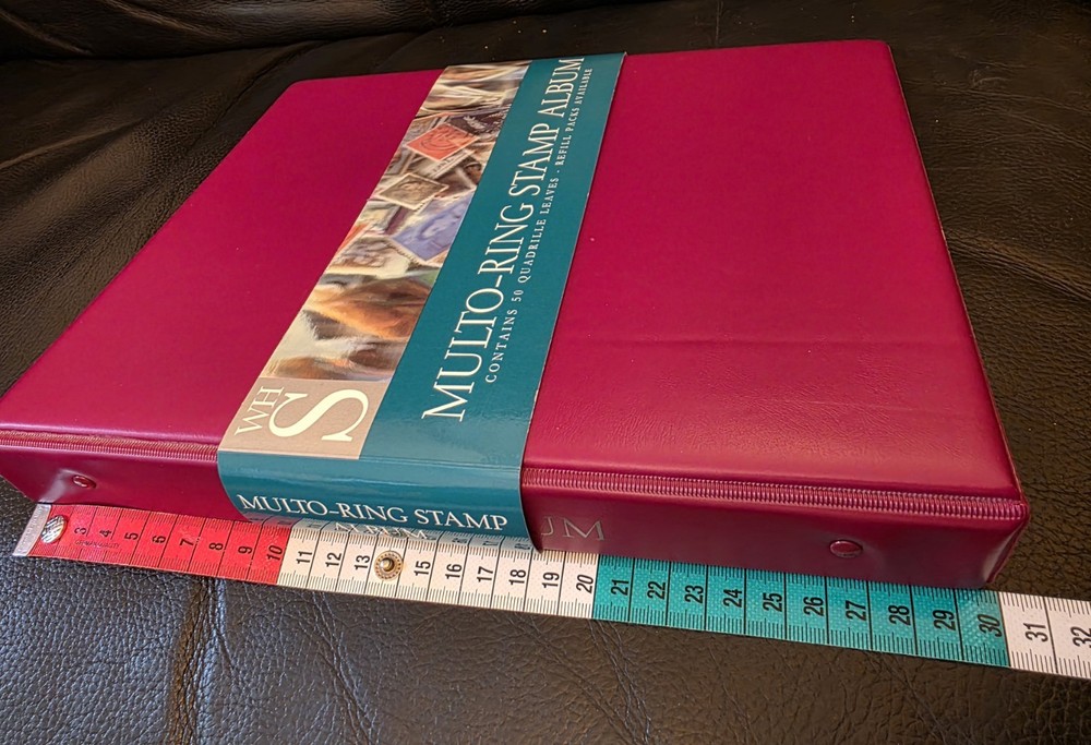 New WHS Red Multo Ring Multi Ring Stamp Album No insert Pages, Album Only