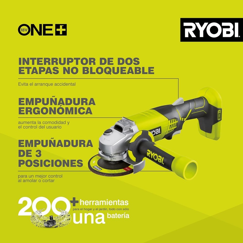 Versatile Battery-Powered Angle Grinder 18V - Lightweight & Durable Metal Design