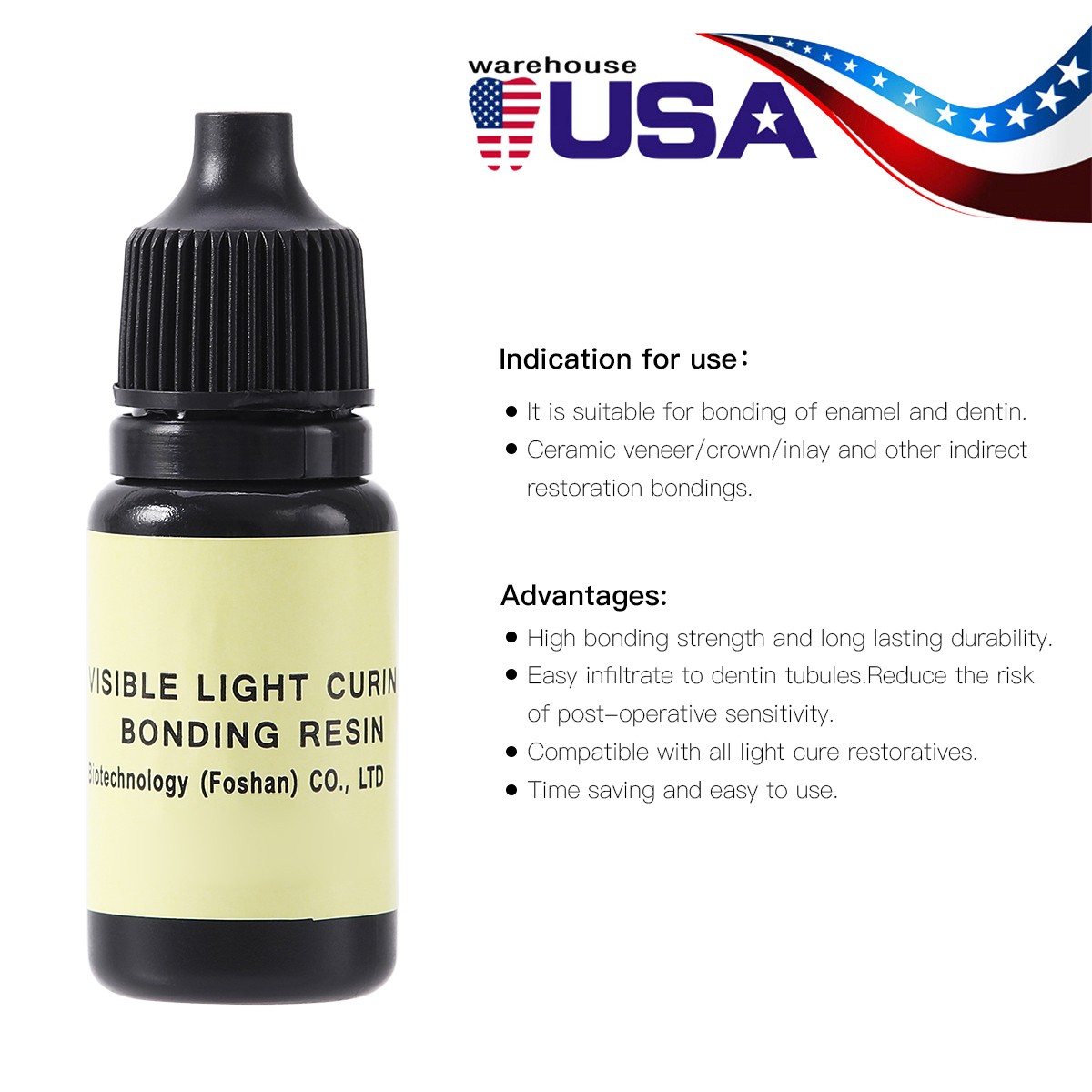 Dental Visible Universal Light Cure Dentin Enamel Resin Bonding Adhesive 5ml/box