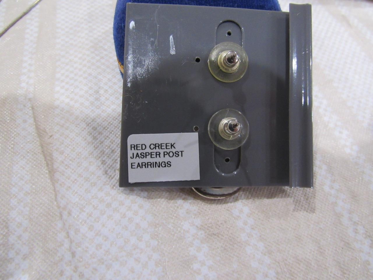 Charles Albert Red Jasper Gemstone Sterling 925 Earrings & Necklace - 20 Grams