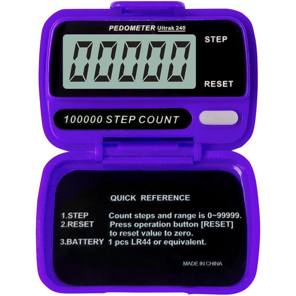 Ultrak 240 - Electronic Step Counter Pedometer - Purple