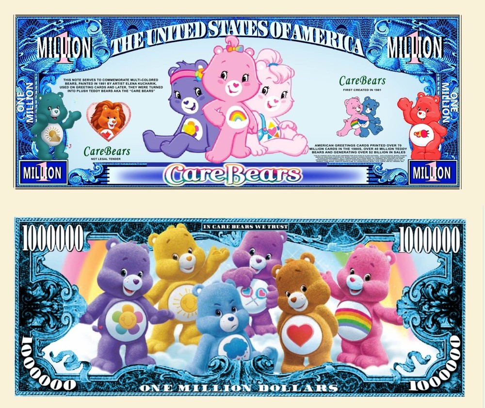 OUR CARE BEARS NOVELTY NOTE AND BILL (2 Each)