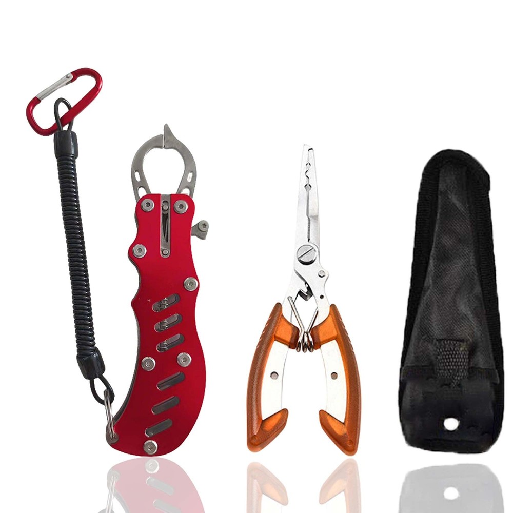 Fish Lip Gripper Pliers - Multi-Function Hook Remover, Fish Lip clamp, Corros...