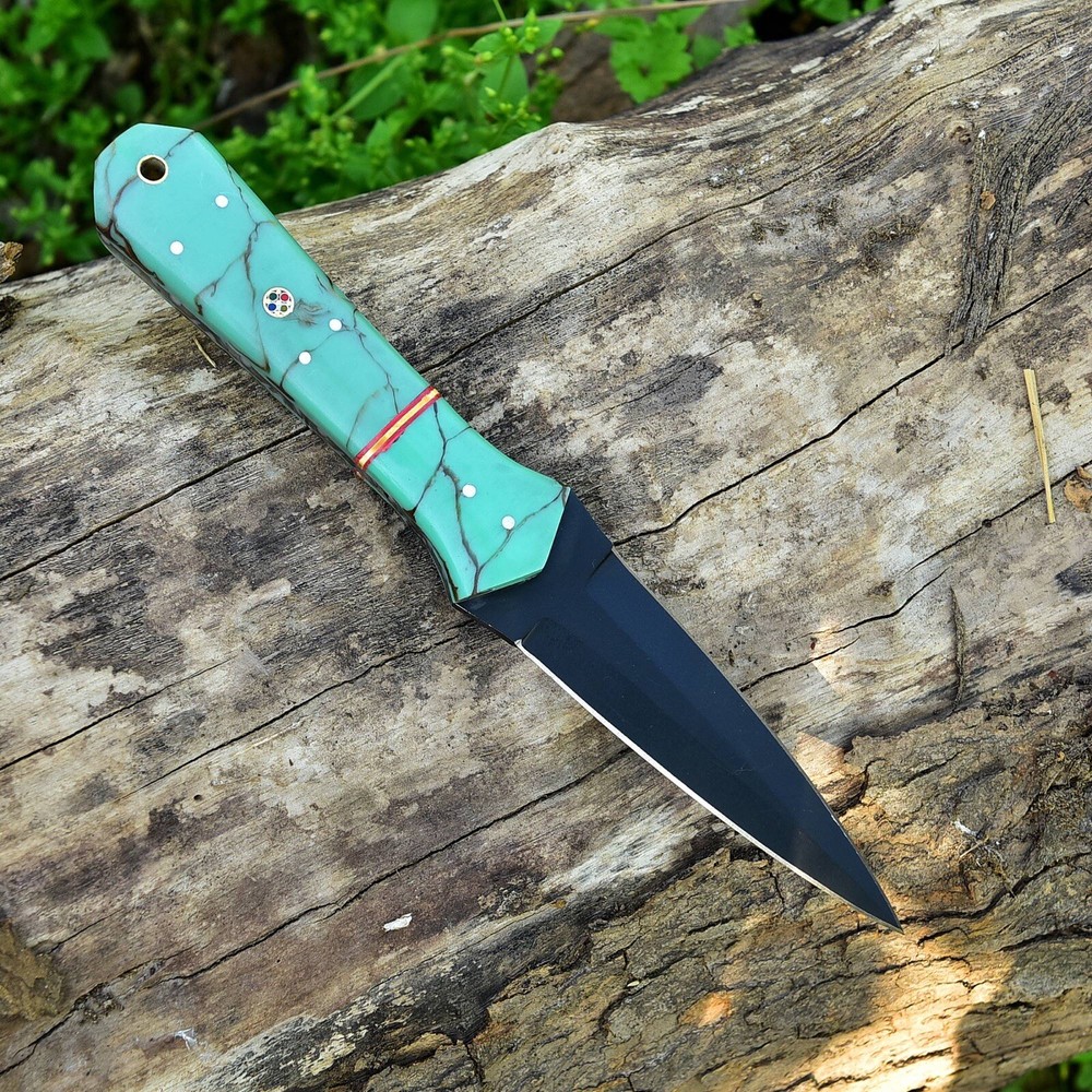 9" Handmade Double-Edged titanium steel Dagger boot Knife Boot knife