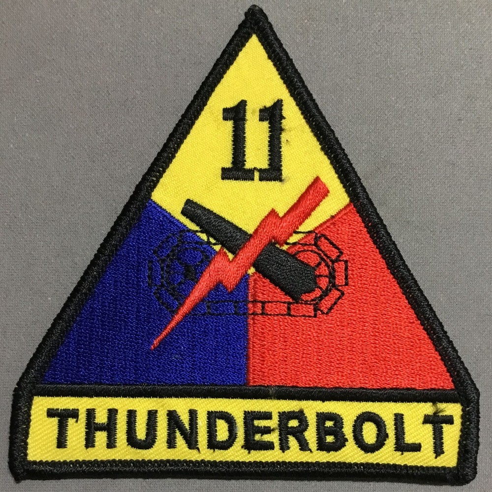 Army 11th Armored Division Thunderbolt patch