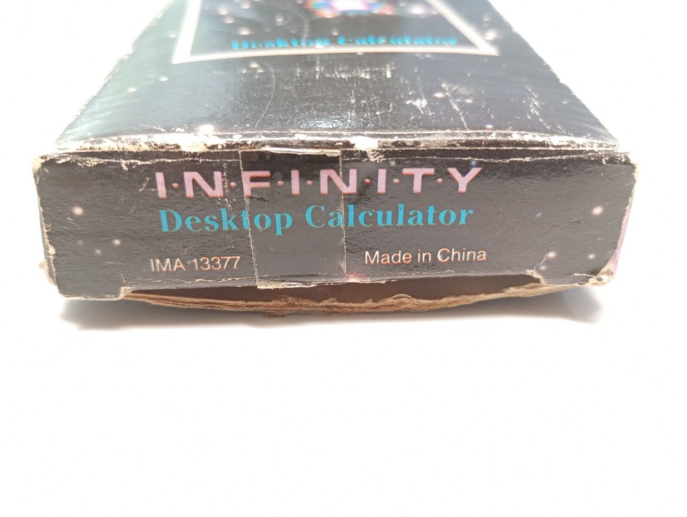 Vintage Infinity Personal Desktop Calculator with original box untested