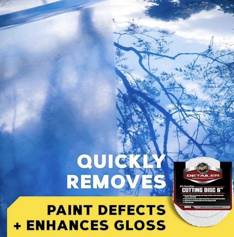 Meguiars DMC6 DA Microfiber Cutting Disc 6", Microfiber Pads - 2 Pack -Brand New