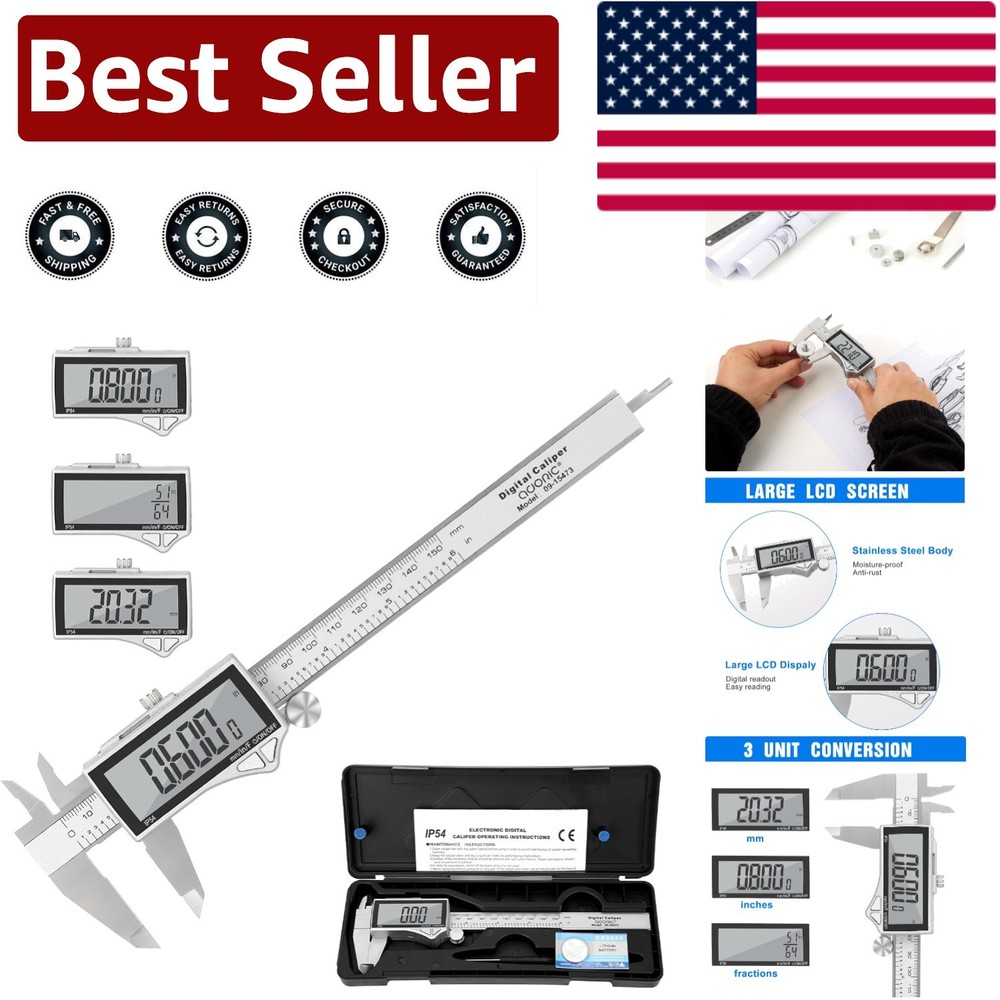 Multi-Mode 0-6'' Digital Caliper - Precision Measuring Tool for DIY Projects