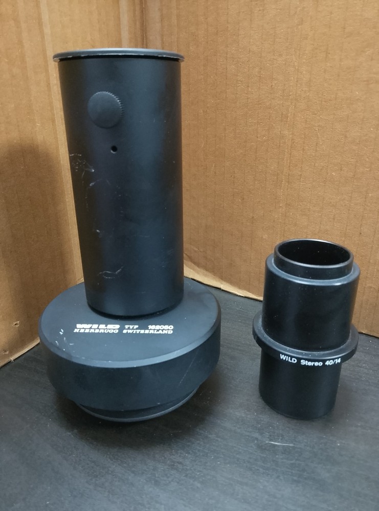 VINTAGE TWO COMPONENTS OPTICAL FOR STEREO MICROSCOPES BY WILD HEERBRUGG