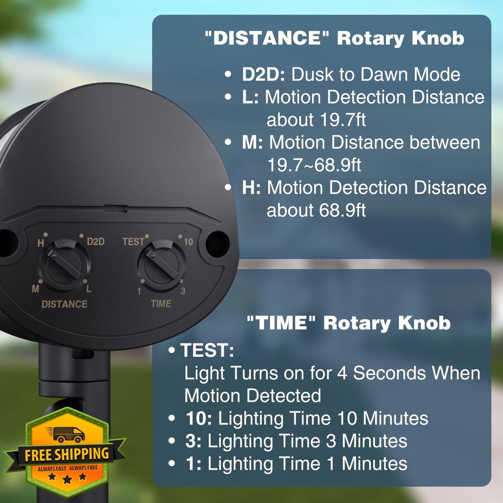 Onforu Motion Sensor Dusk to Dawn Black