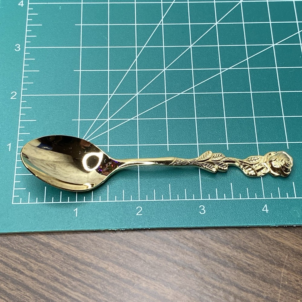 Japan HIC Stainless Steel Spoon, Rose Pattern