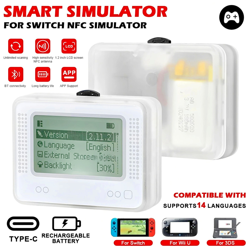 Amiibo NFC Tag Emulator Bluetooth-Compatible Emulator for Nintendo Switch 1 & 2