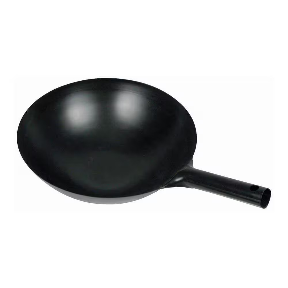 Carbon Steel Wok 14 Inch Round Bottom Stir Fry Pan Japanese Style