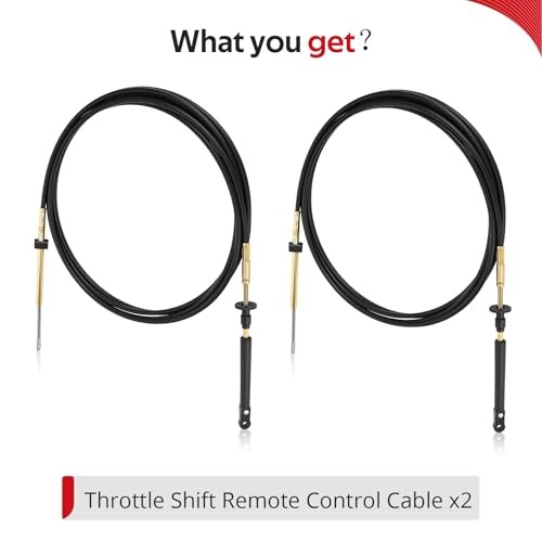 0173114 2 Pcs Throttle Shift Remote Control Cable Compatible with Johnson