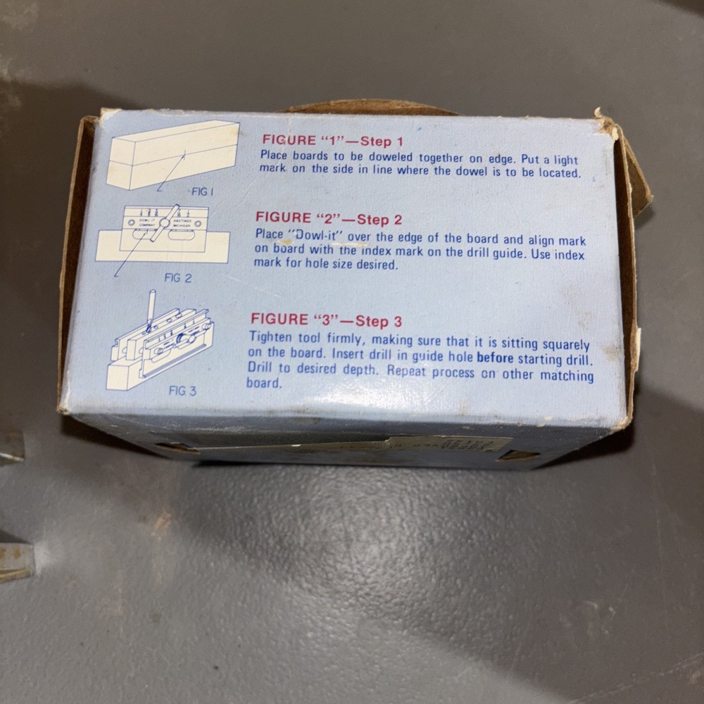 Dowl-it Self Centering Dowel Drill Guide Model No. 2000 Original Box