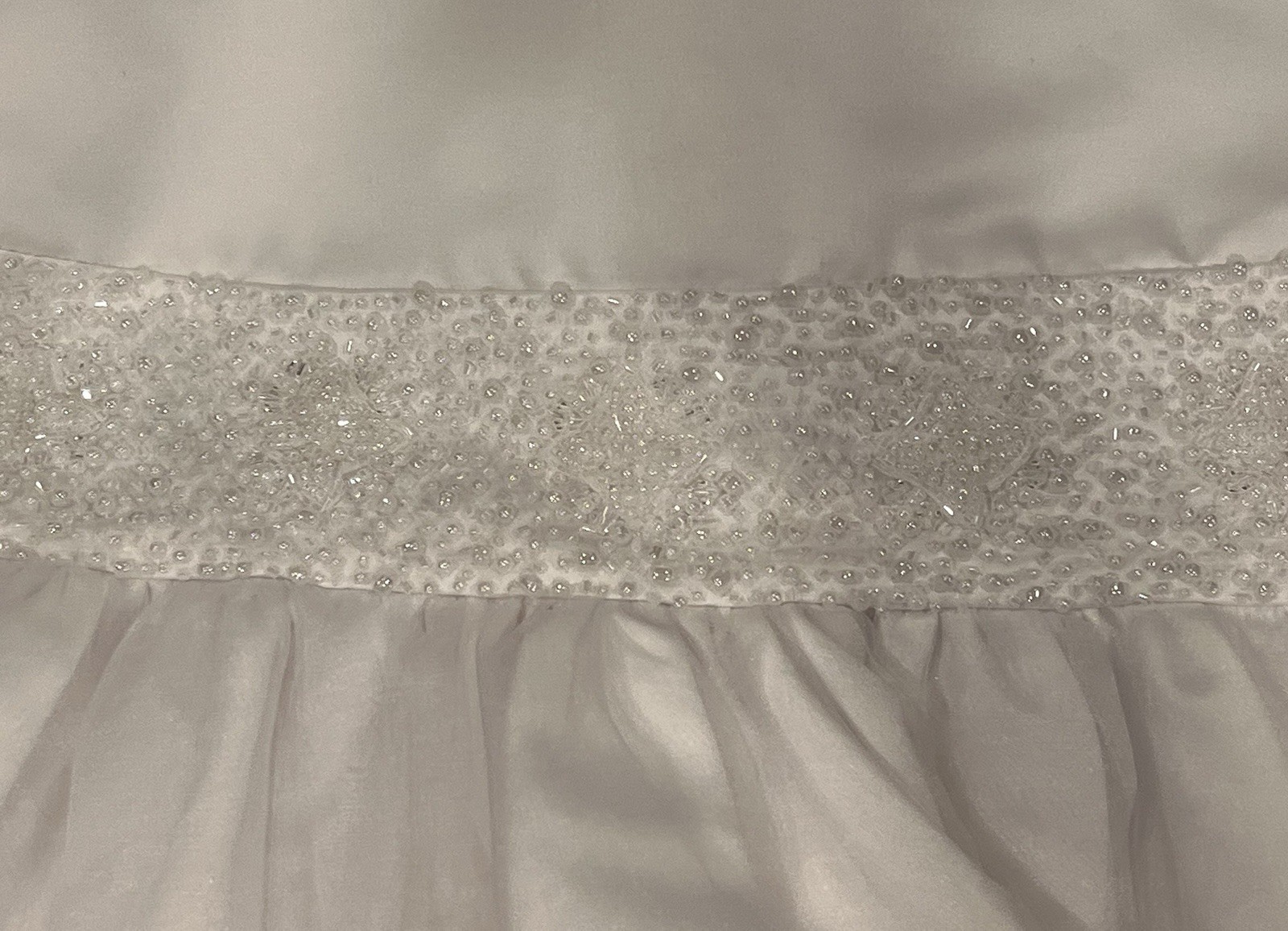 White Communion/Flower Girl Father/daughter Dance Dress Size 8 By Us Angels