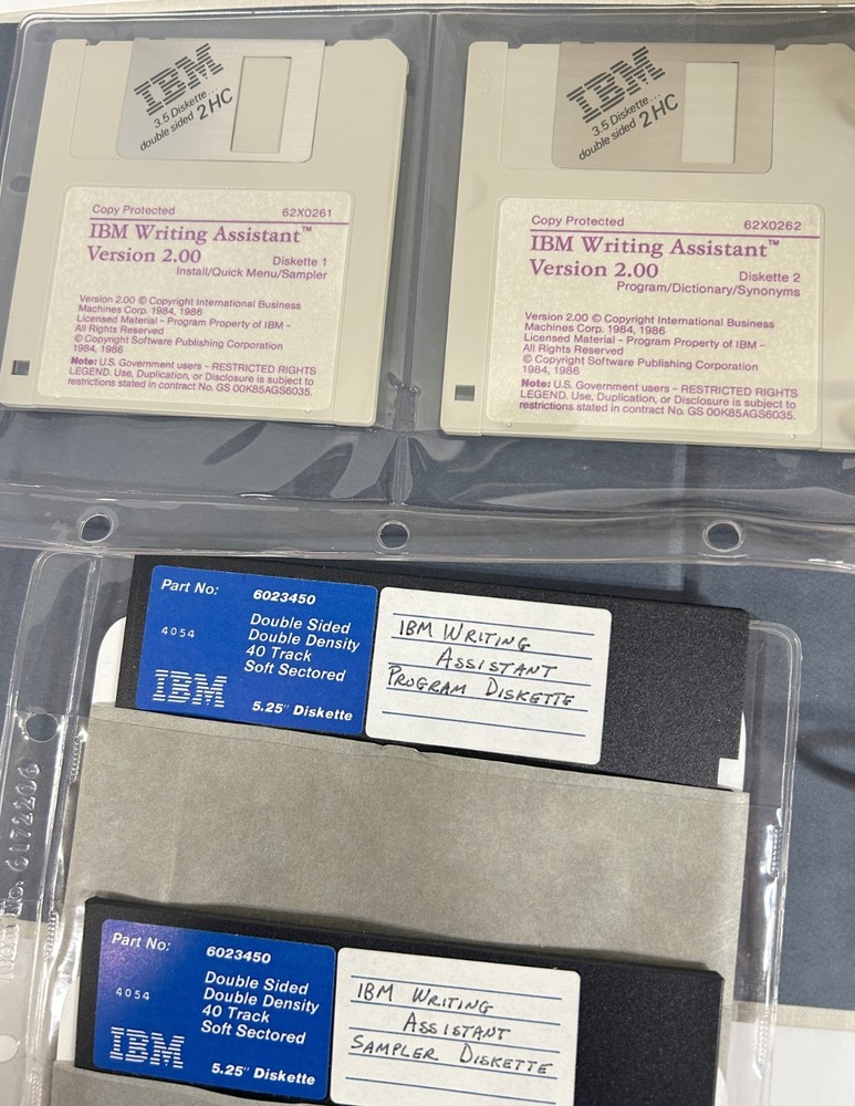 IBM Writing Assistant Vrs 2.0 Manual & Software