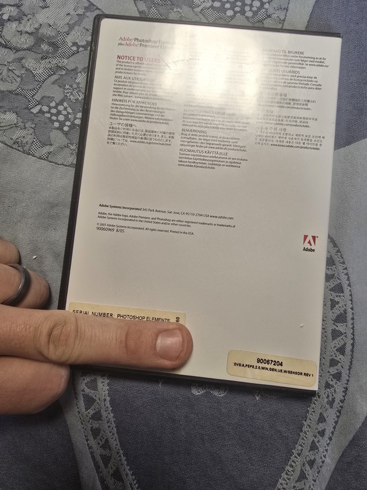 Adobe Photoshop Elements 4.0 And Adobe Premier Elements 2.0 (PC) W/ Code