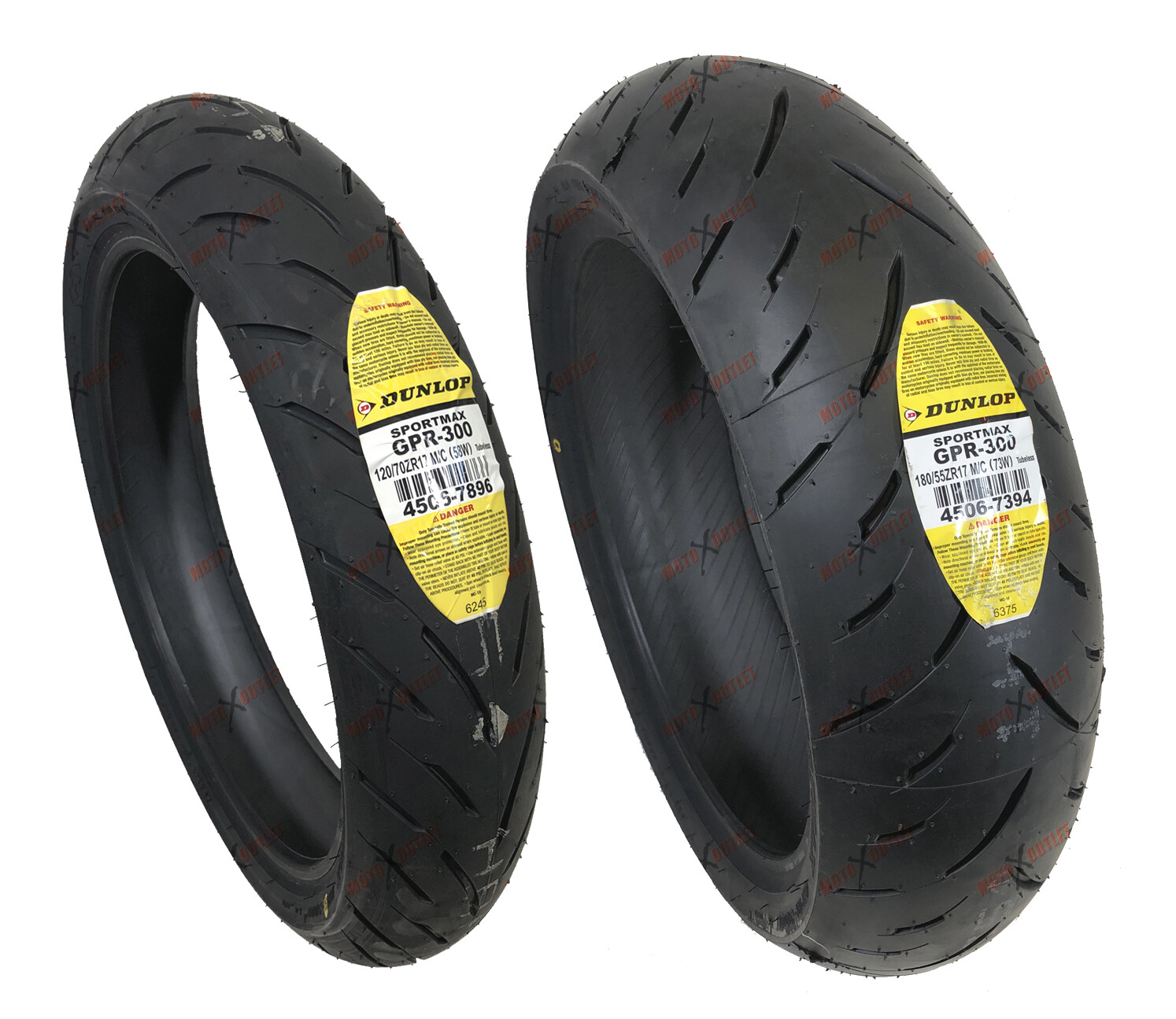 Dunlop GPR 300 120/70ZR17 180/55ZR17 Front Rear Tire Set Motorcycle Tires