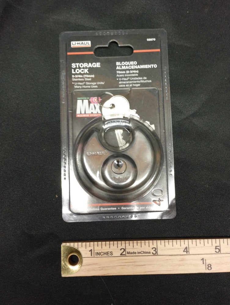 U-HAUL  02870 Maximum Security Stainless Storage Lock