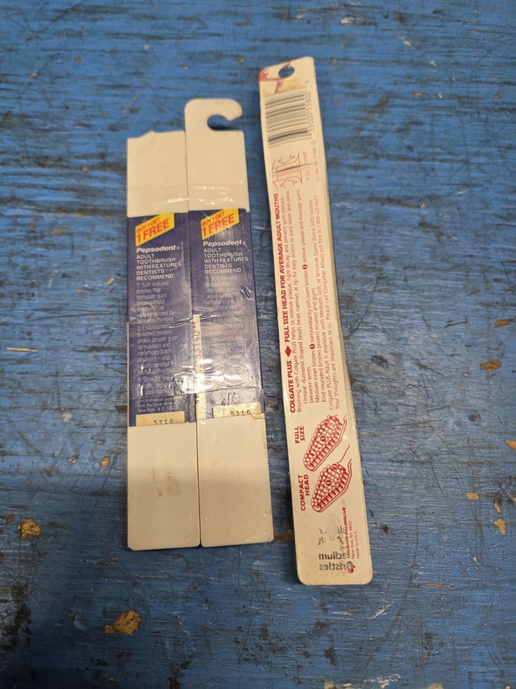 Vintage Pepsodent And Colgate Toothbrush