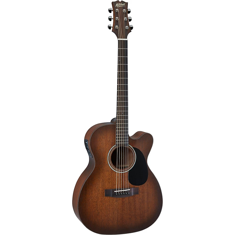 Mitchell T333CE-BST Solid Top Mahogany Auditorium Acoustic-Electric Guitar