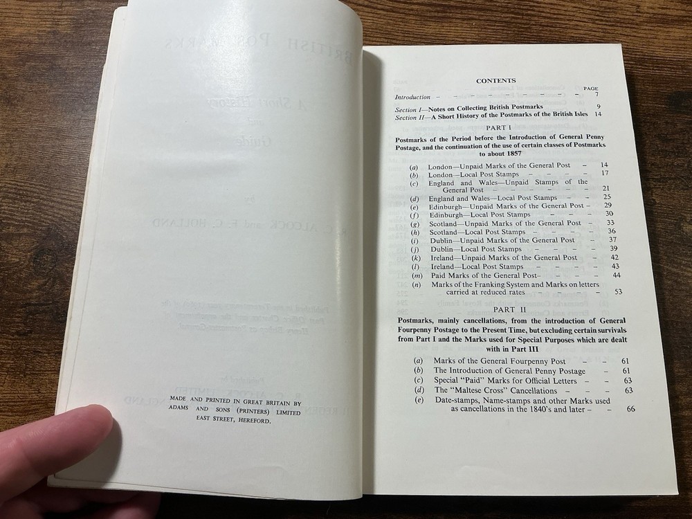 British Postmarks A Short History And Guide By R C Alcock Hardback Book