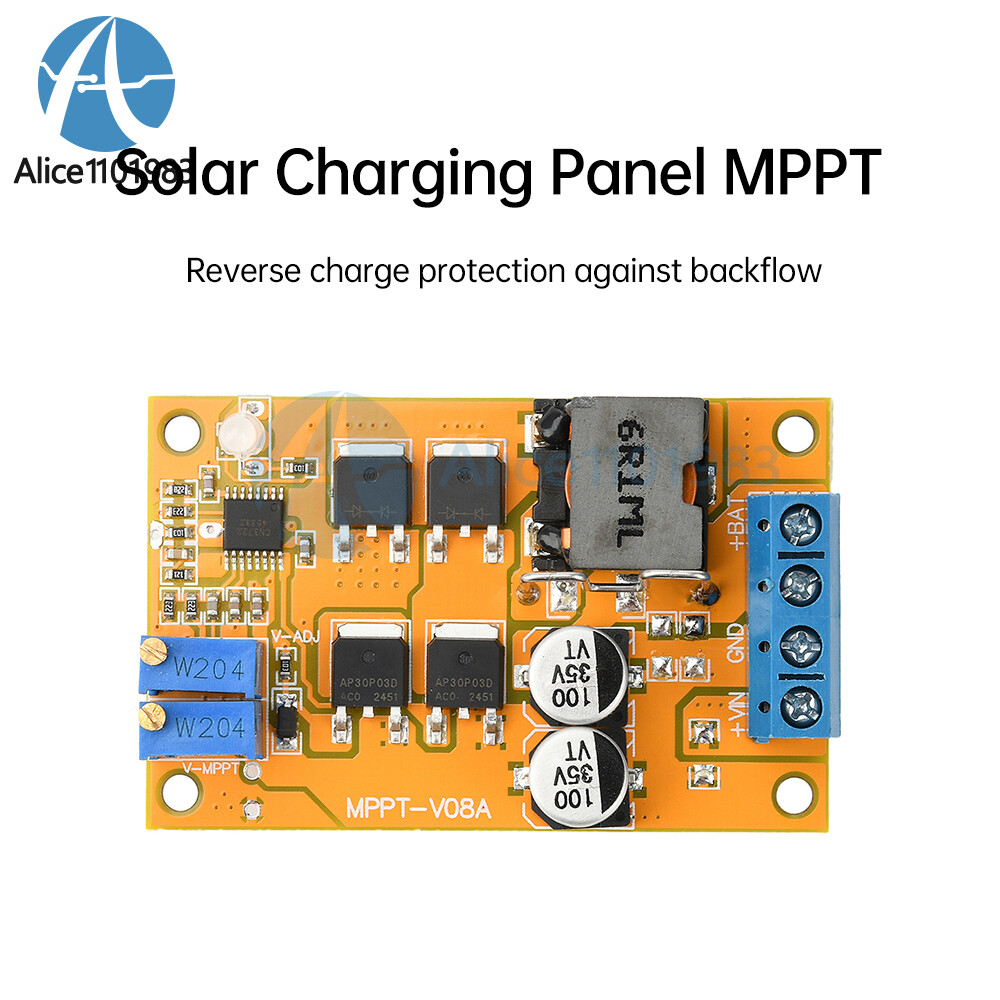 DC8-28V 5A 100W MPPT Solar Charging Panel Regulator Controller 9V 12V 24V Switch