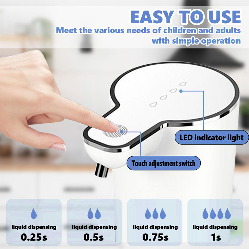 Automatic Touchless Foaming Soap Dispenser IR Sensor for Kitchen Bathroom 350ML