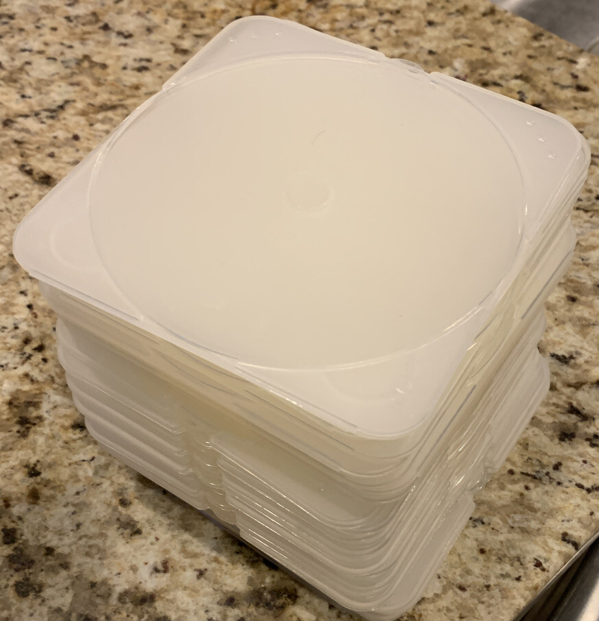 X2 Single Semi Clear CD DVD R CDR DVDR Disc PP Poly Plastic Case