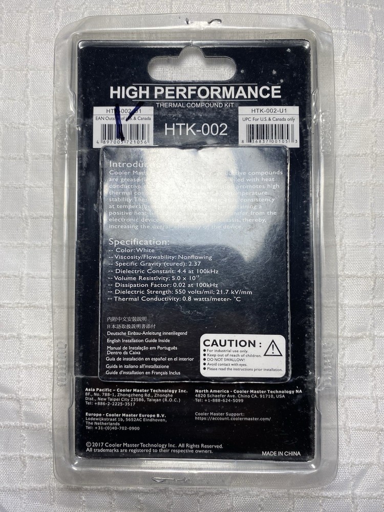 Cooler Master High Performance Thermal Compound Kit Syringe CPU Thermal Paste