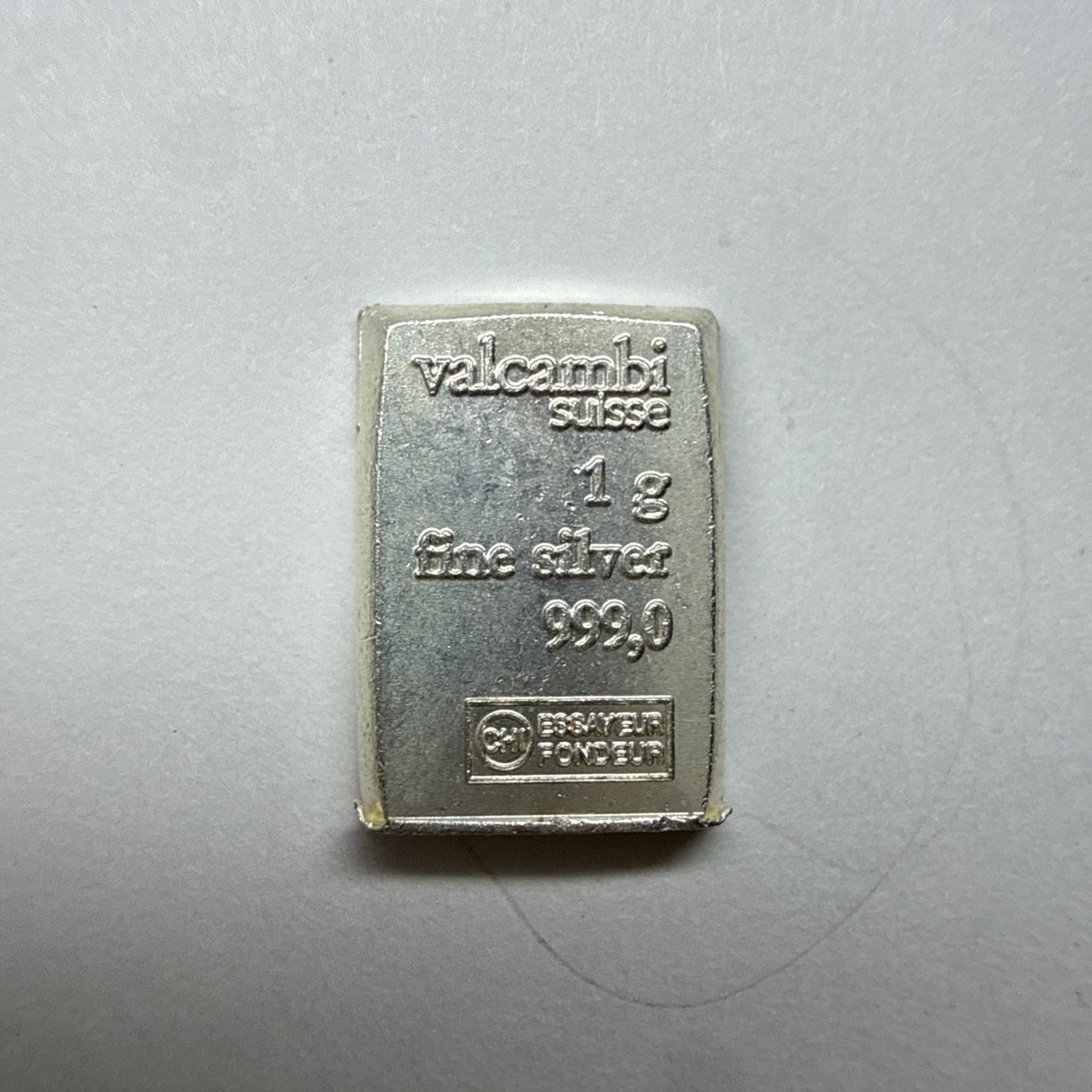 Valcambi 1 Gram Silver Bar - NEW Au
