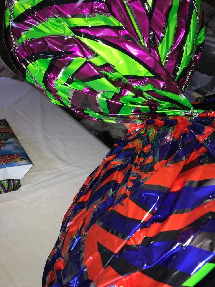 NOS Rare AIR HOGS Giant 3’ Diameter HYPER DISC Hovering ZIG-ZAG Disk INFLATABLE