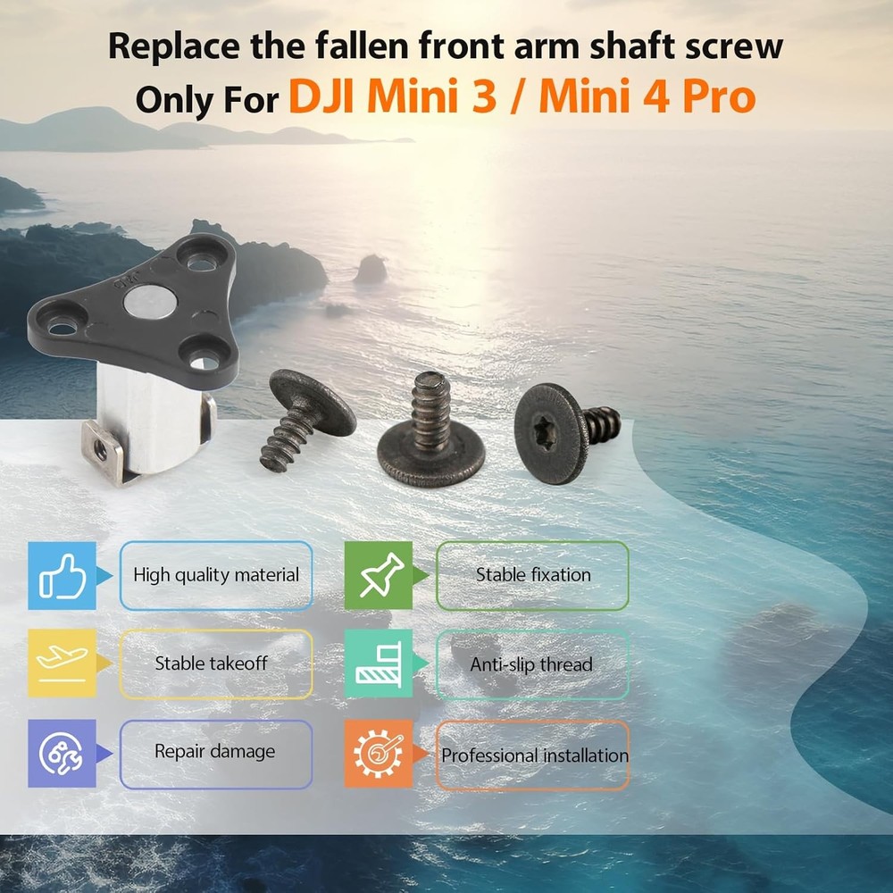 Front Arm Axis Replacement for DJI Mini 4 Pro/Mini 3 Shaft Screws...