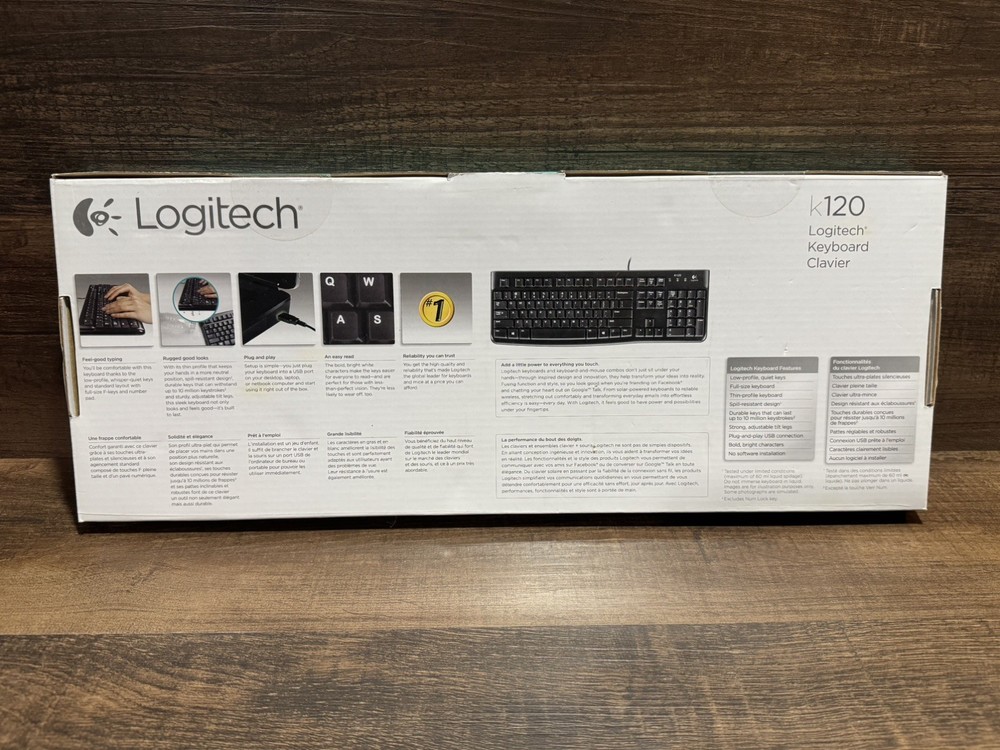Logitech K120 Desktop Keyboard USB Black- NEW